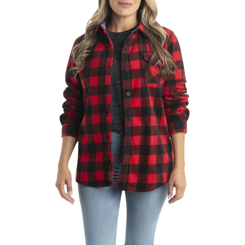 Legendary Whitetails Women's Trail Guide Fleece Long Sleeve Button Up Shirt